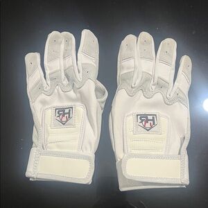 HR Baseball White and Gray Gloves